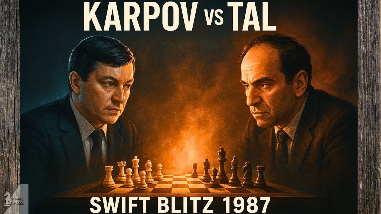 Anatoly Karpov vs Mikhail Tal🔹SWIFT Blitz 1987🔹Legendary Blitz Chess Battle