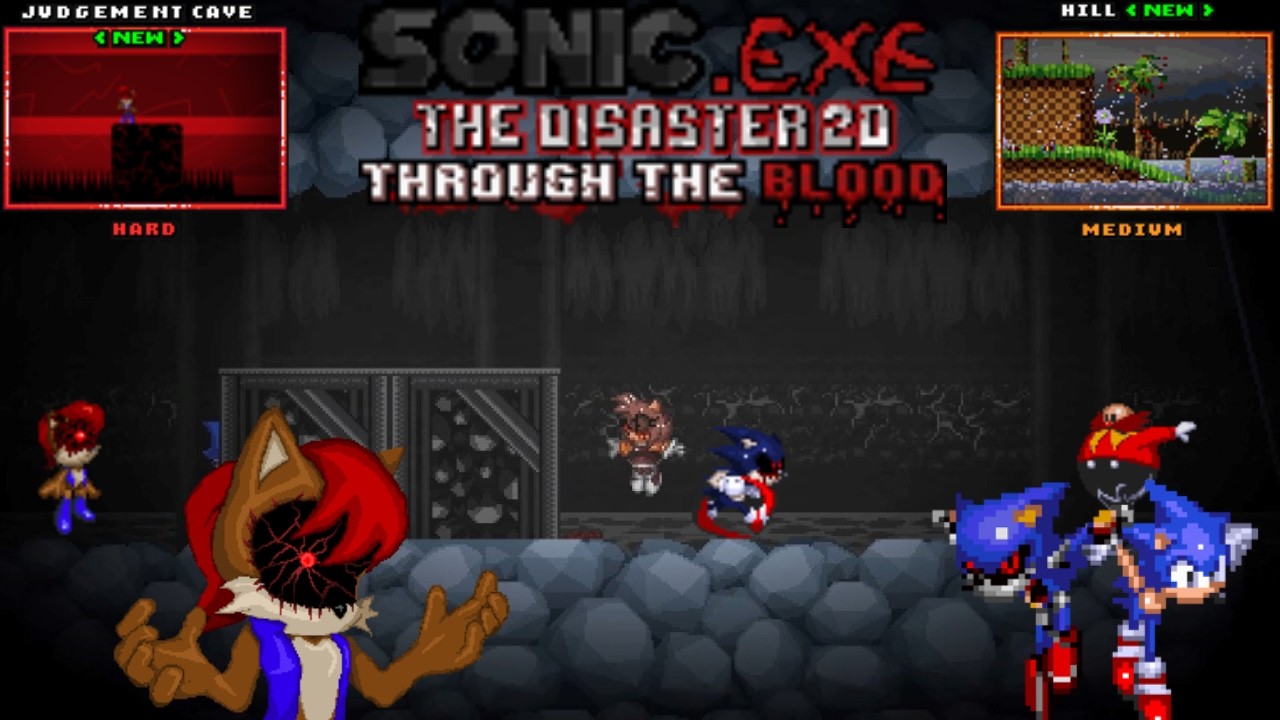 Sonic.exe The disaster 2d remaker mod - Through the blood 1.0.3 Random - Gameplay