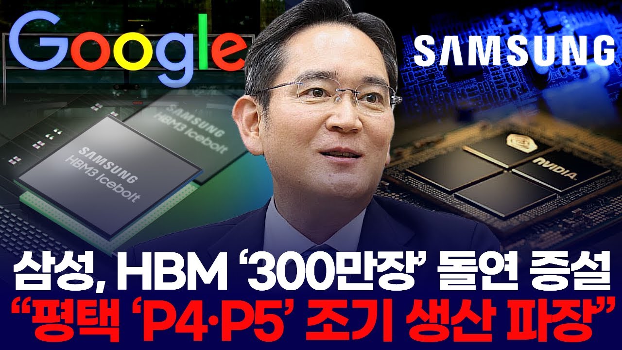 삼성전자, HBM ‘300만장’ 돌연 증설  “평택 ‘P4·P5’ 조기 생산 파장”