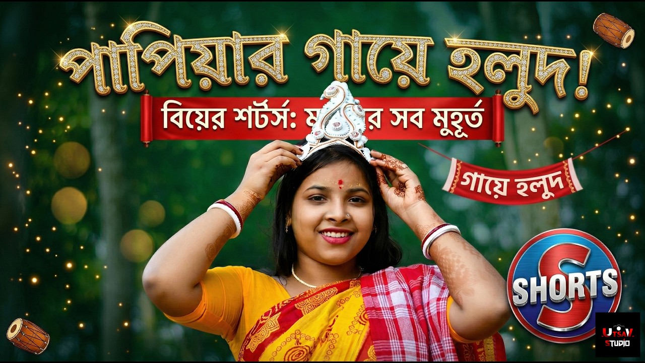 গায়ে হলুদের সাজে পাপিয়া / Utsav Studio Dantan #dantan #song #foryou #love #photoshoot #weeding 