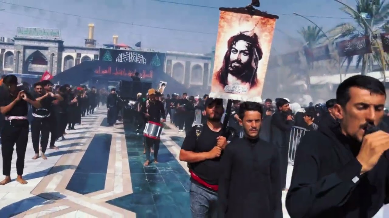 الدخوليه إلى ضريح الأمام العباس ع مابين الحرمين الملا ماجد السلامي (موكب قطيع الكفين ع) بني سلامه