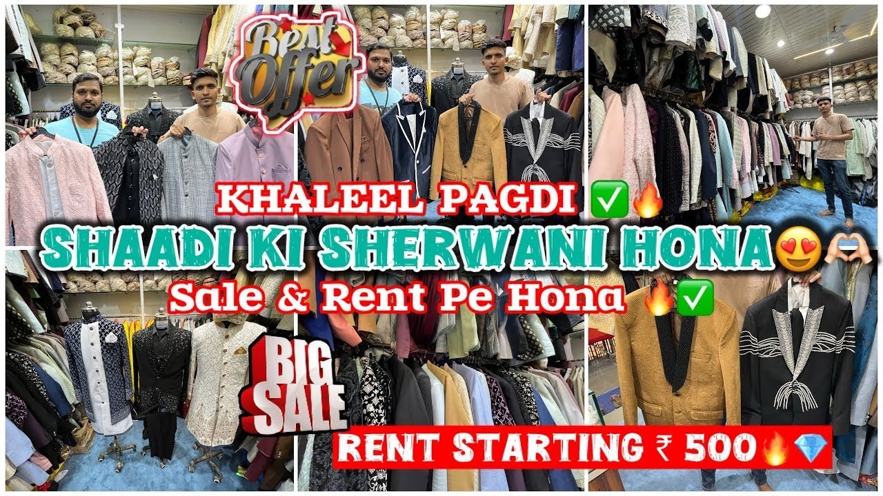 🔥🎉Hyderabad Biggest Offers Aagaya | SHADI KI SHERWANI HONA TOH AAJAO🫡 | Rent Starting ₹500 🔥💎