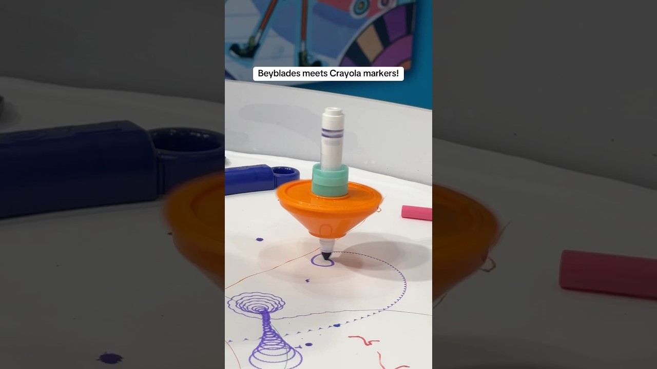 Crayola Colourwhirls Combine Classic Marker with BeyBlades-Style Battles! #toyfair2025 #crayola