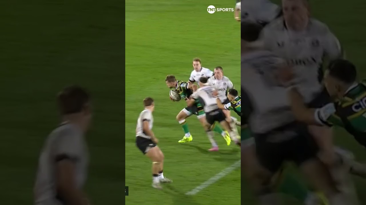 Томми Фримен набирает четыре попытки для &laquo;Нортгемптон Сэйнтс&raquo; 🙌 @PREM-Rugby | #PREMRugby