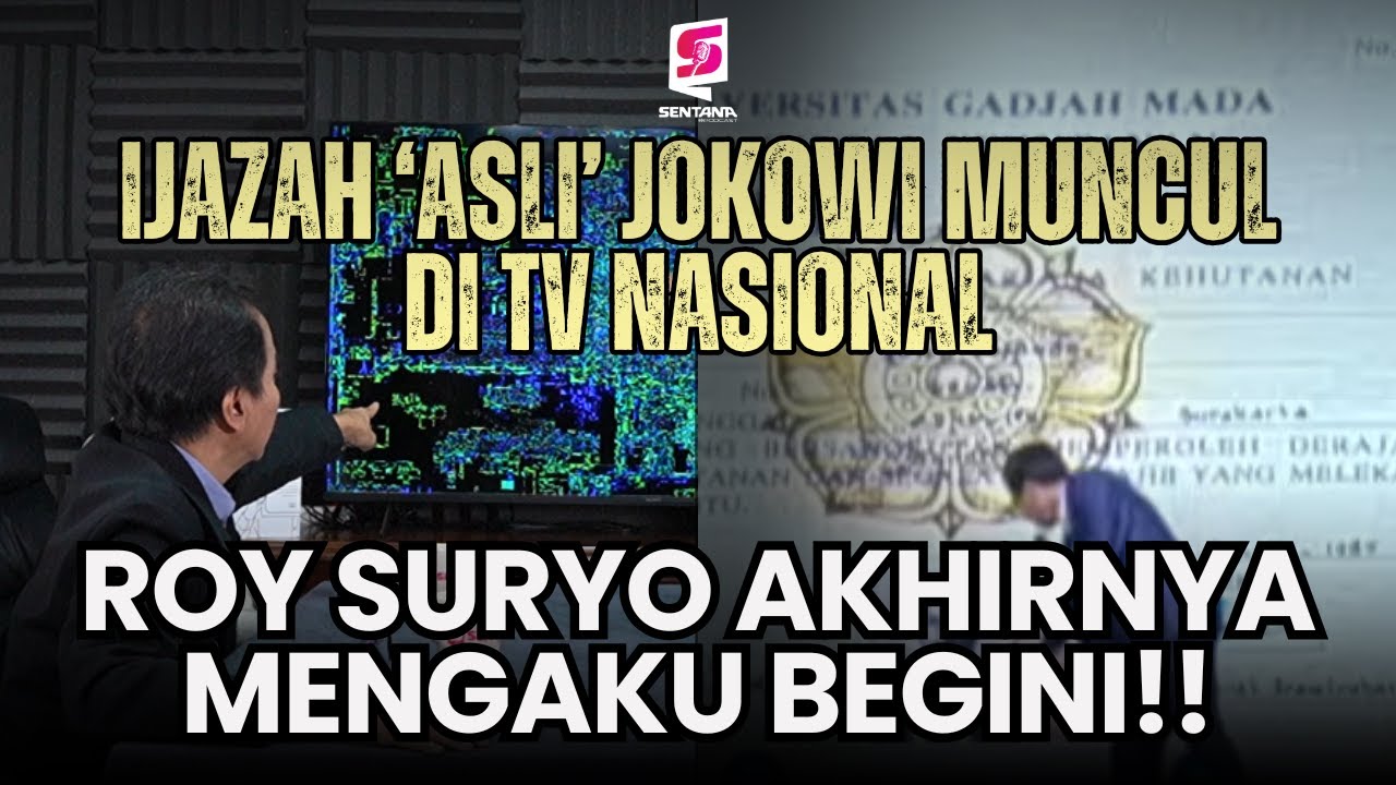 ANDI AZWAN TUNJUKKAN IJAZAH 'ASLI' JOKOWI DI TV NASIONAL, ROY SURYO NGAKU BEGINI!!