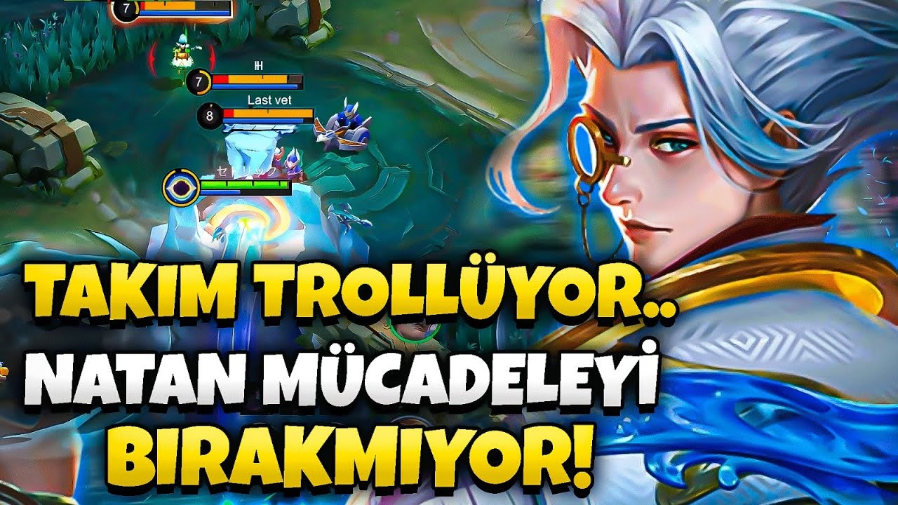 EN GÜÇLÜ ADC NATAN! - TROLL TAKIMLA BİLE MÜCADELEYİ BIRAKMADIK! - Mobile Legends