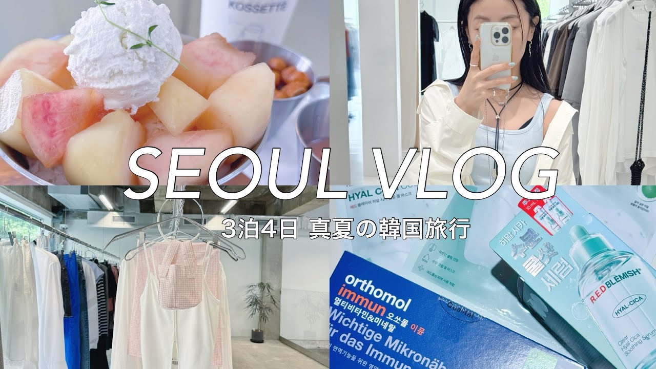【真夏の韓国旅行Vlog】3泊4日 生後4ヶ月の甥っ子と家族の旅 /ハンナムドン/ソンス/肌管理/コスメ爆買い