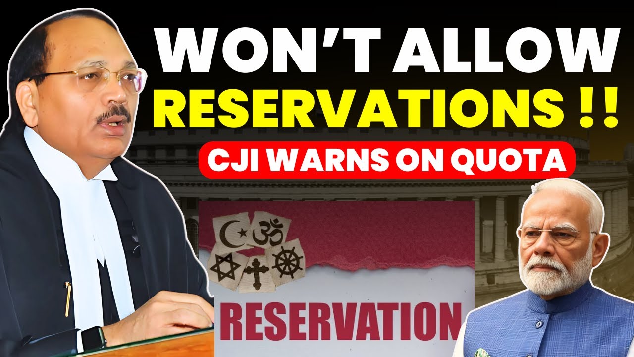 I WON'T ALLOW SUCH RESERVATION..CJI BIG REMARK ON RELIGIOUS QUOTA....CJI WARNS #supremecourtofindia