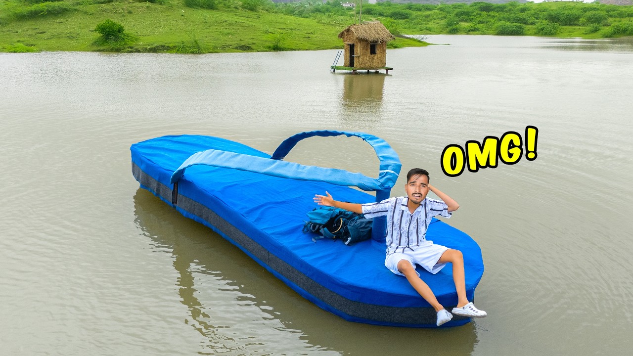 24 Hours On Big Floating Chappal 💯 Real Survival