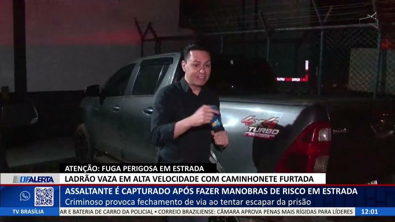 DF ALERTA - Assaltante é capturado após fazer manobras de risco em estrada