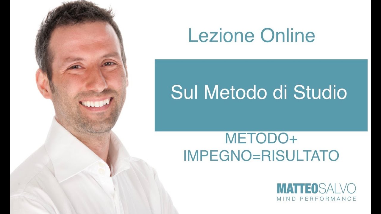Lezione Online Scuola sul Metodo di Studio