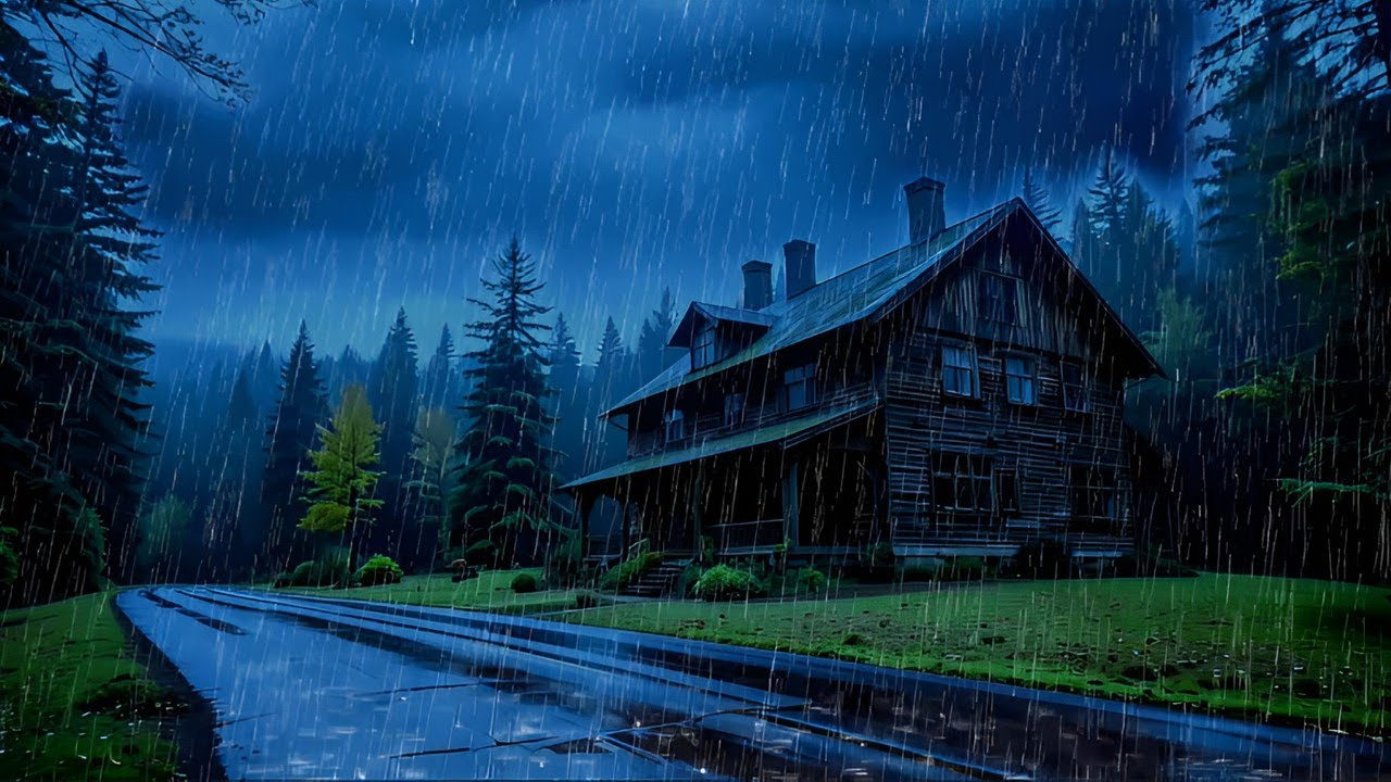 Gentle Storm Ambience 🌙 Rain & Thunder for Sleeping