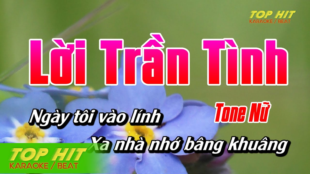 Lời Trần Tình Karaoke Tone Nữ | TOP HIT KARAOKE
