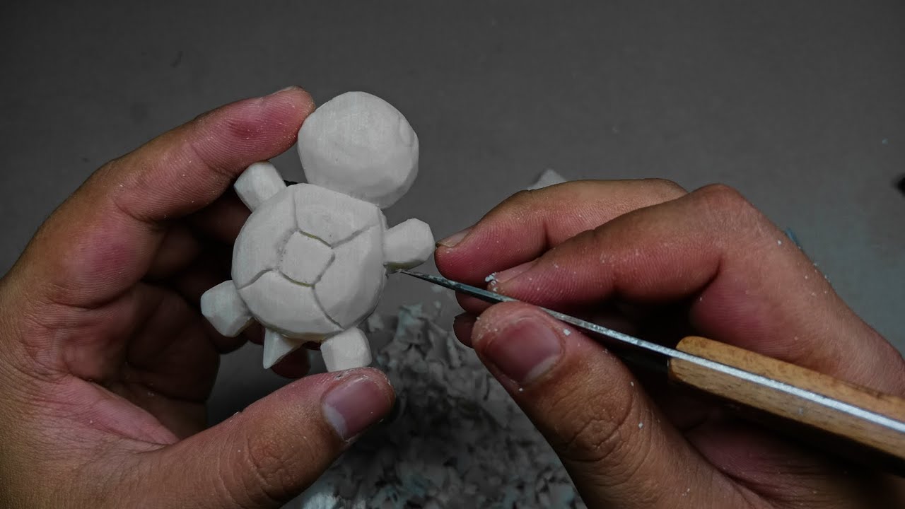 soap carving easy | cute turtle design