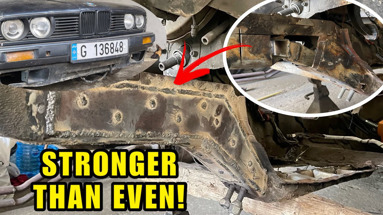 How To Fix & Reinforce a Cracked Frame Rail on a BMW E30! (Lollipop Mounting Point + Inner Brace)