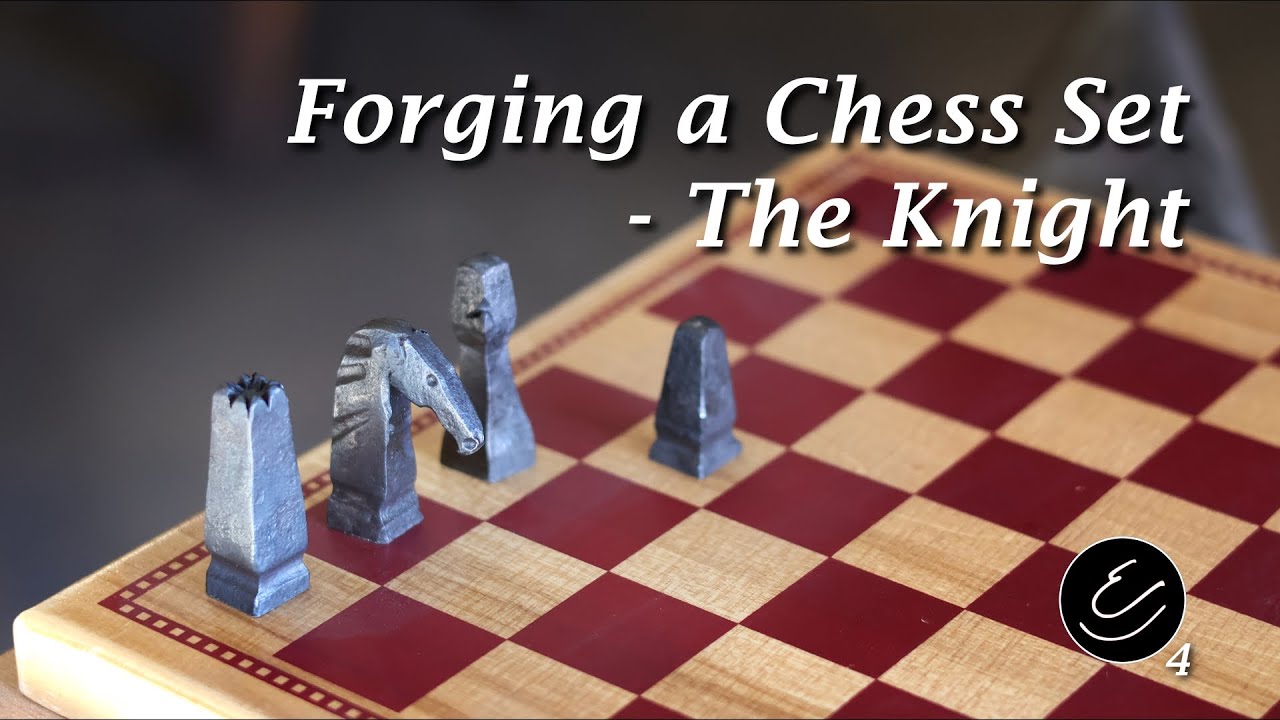 Hand-Forged Metal Chess Pieces - The Knight