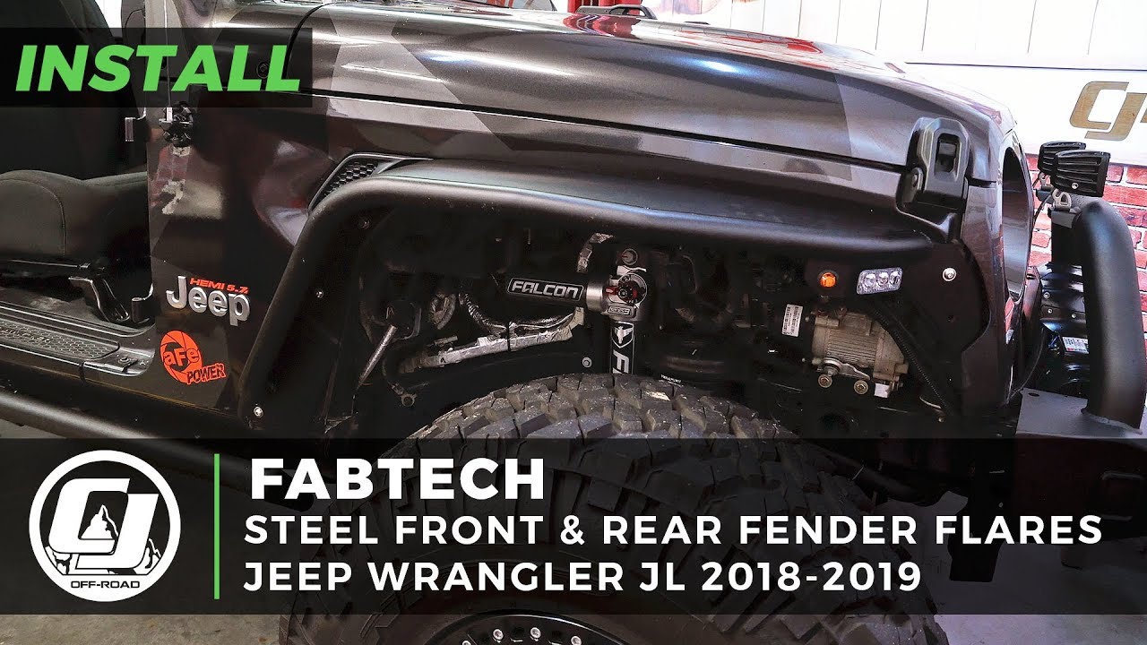 2018-2020 Jeep JL Wrangler Install: Fabtech Steel Front and Rear Fender Flares