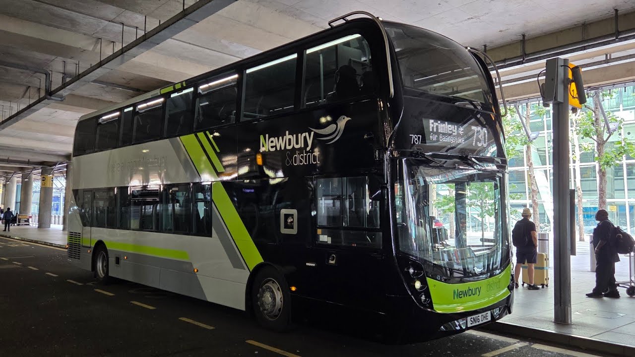 Full Ride: Bus Route 731/730 Basingstoke - Heathrow Terminal 5. N&D Enviro400 MMC 787 (SN16 OHE)