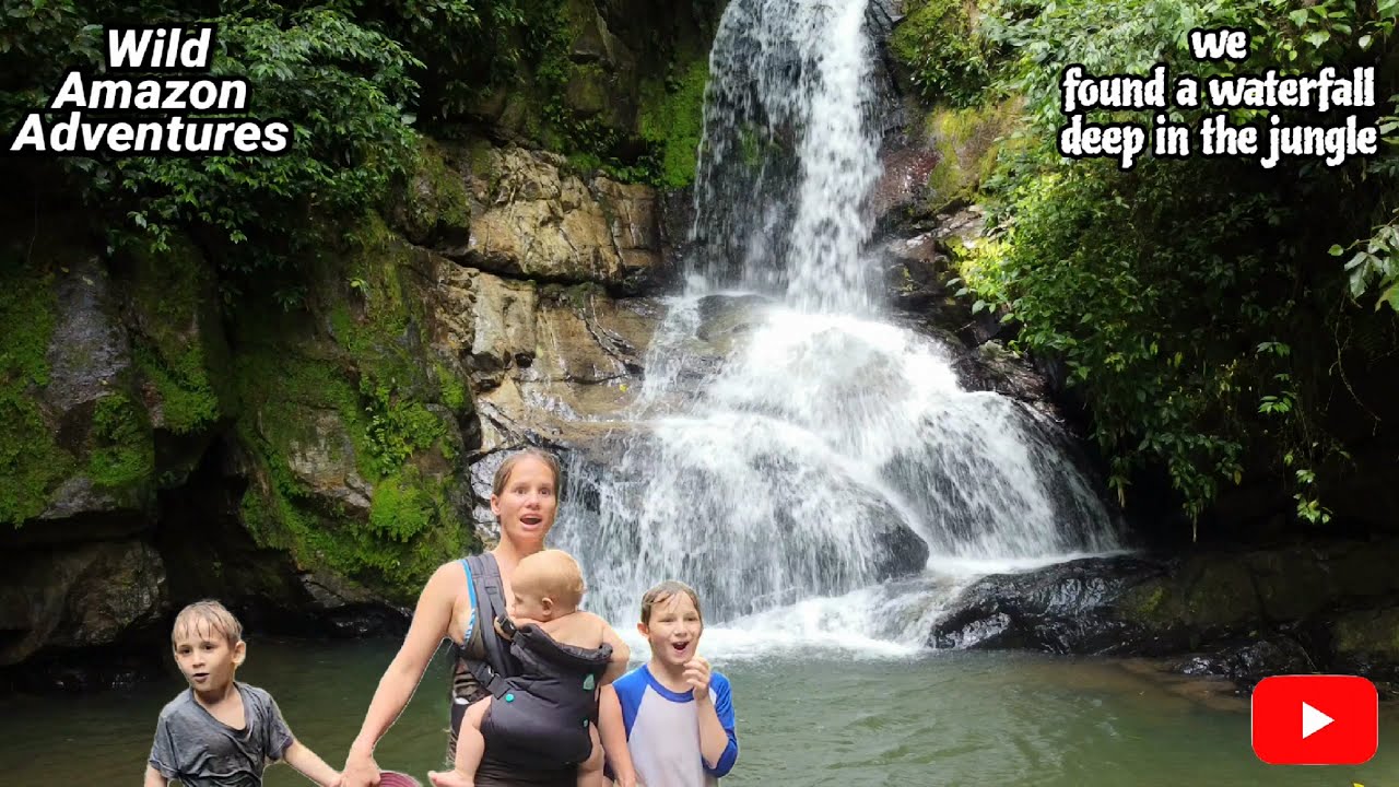 We discovered a beautiful waterfall deep in the jungle!!