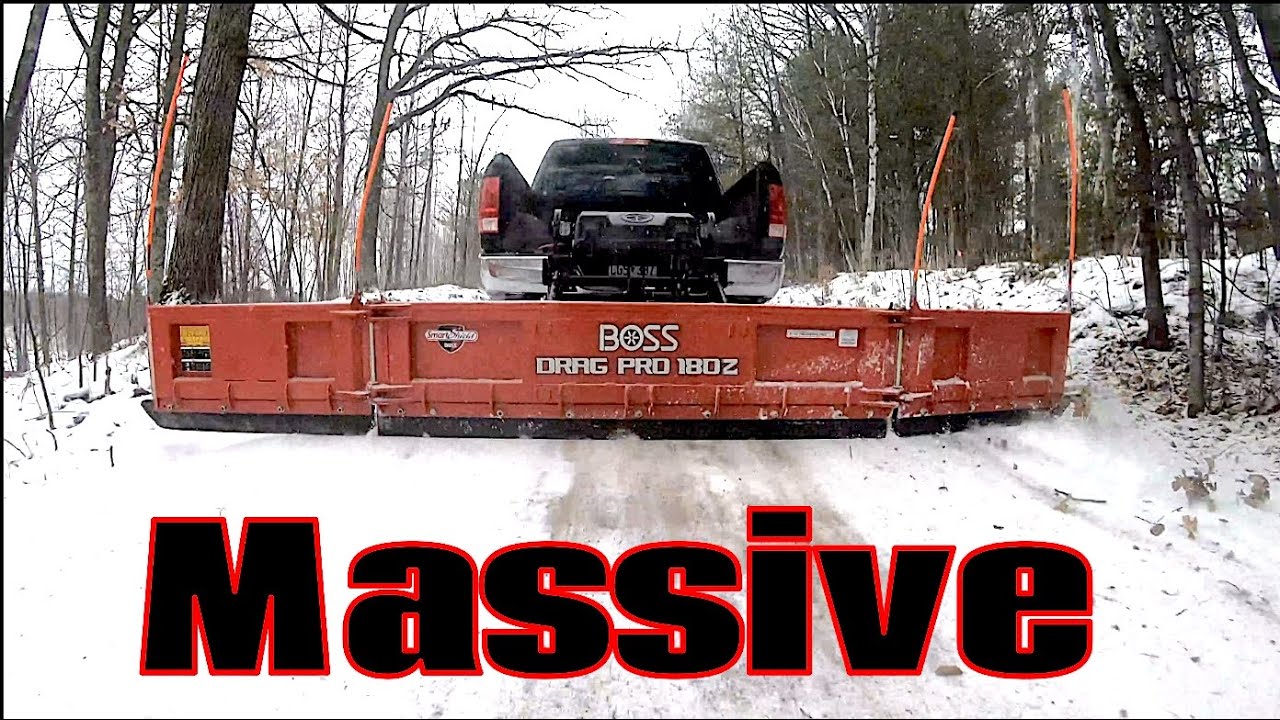 Snow Plowing a Long Icy country Road