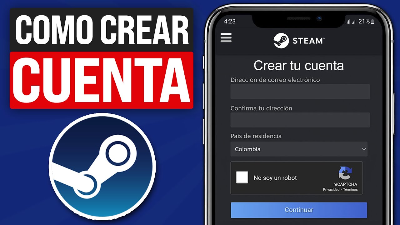 ✅ Como CREAR una CUENTA de STEAM en ANDROID y IOS (2026)