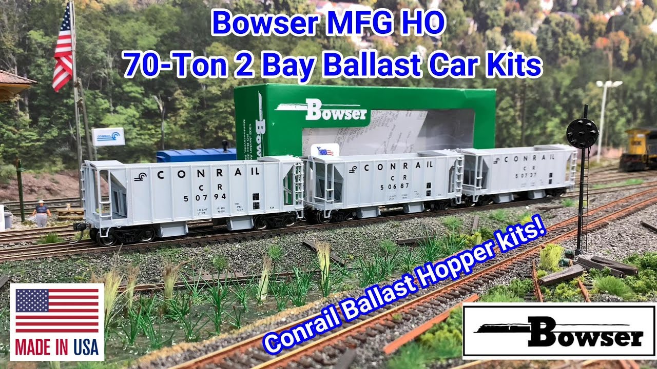 Bowser MFG HO Scale 70 Ton Ballast Hopper Kit's 2025 Run Conrail