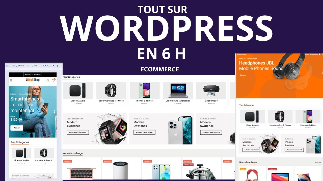 Créer un site ecommerce avec  WORDPRESS  en 2025