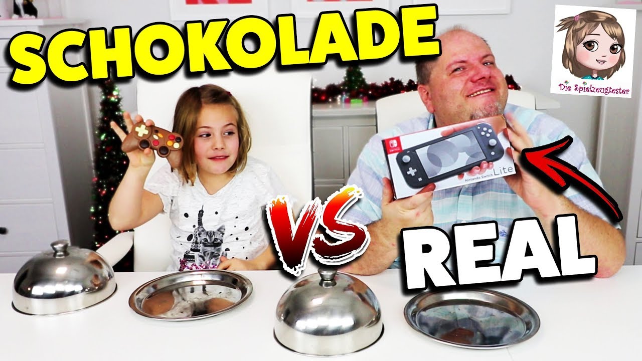 CHOCOLATE VS. REAL 🍫 Hannah gegen Papa - Wer bekommt die Nintendo Switch? 🎮 Pumps essen? WAS? 👠