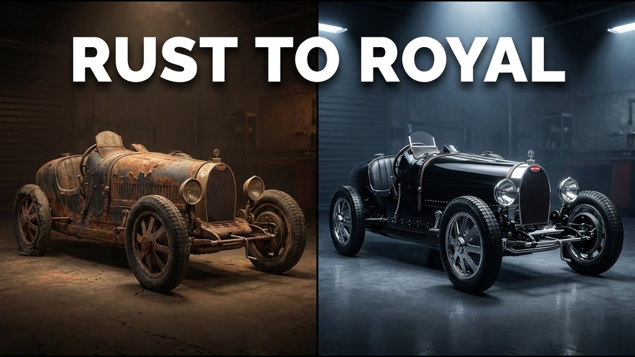 Rusty to Royal 👑 Black Bugatti Type 35 (1926) ASMR Restoration | Relaxing Vintage Car Restoration