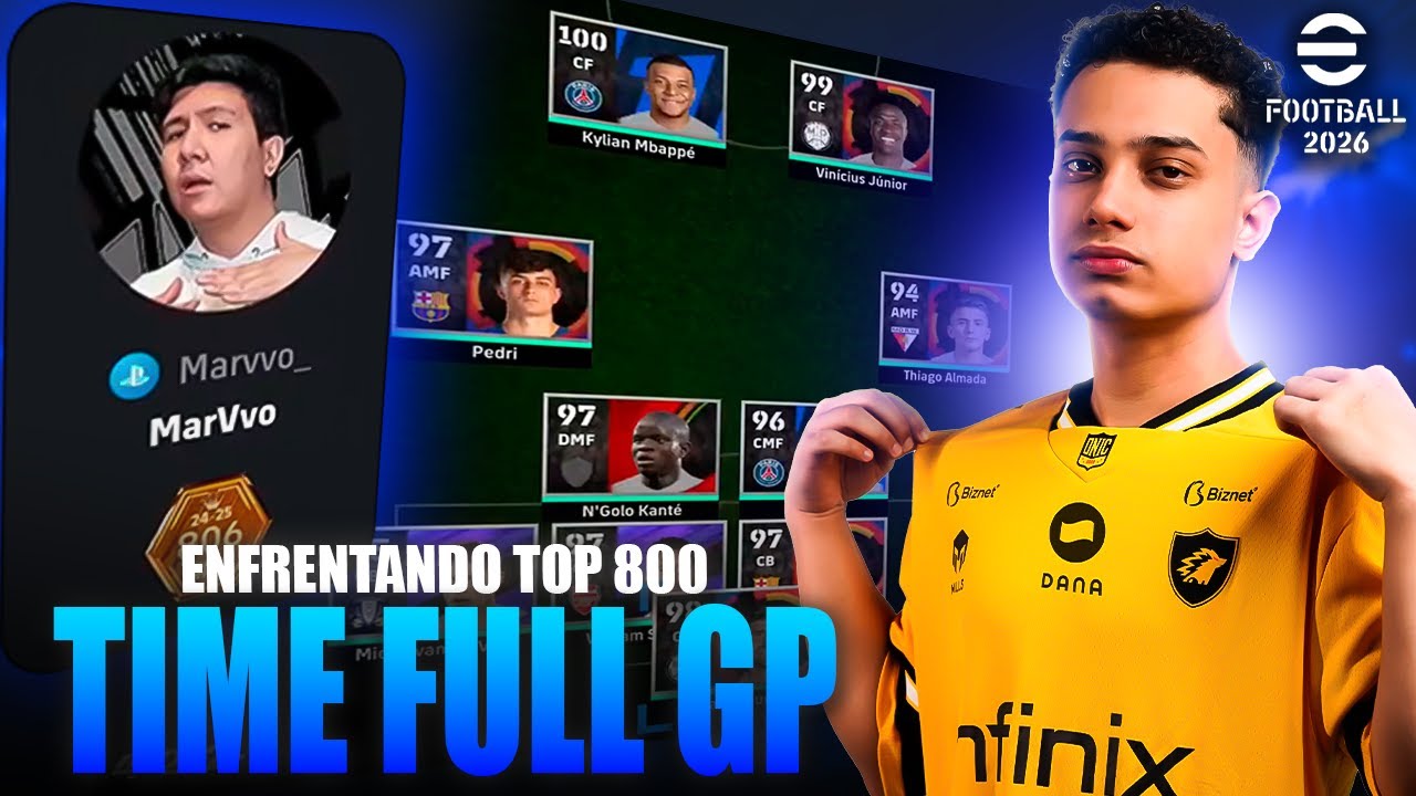 TOP 800 GLOBAL contra MEU TIME GRÁTIS DE GP 🤣 no EFOOTBALL 2026