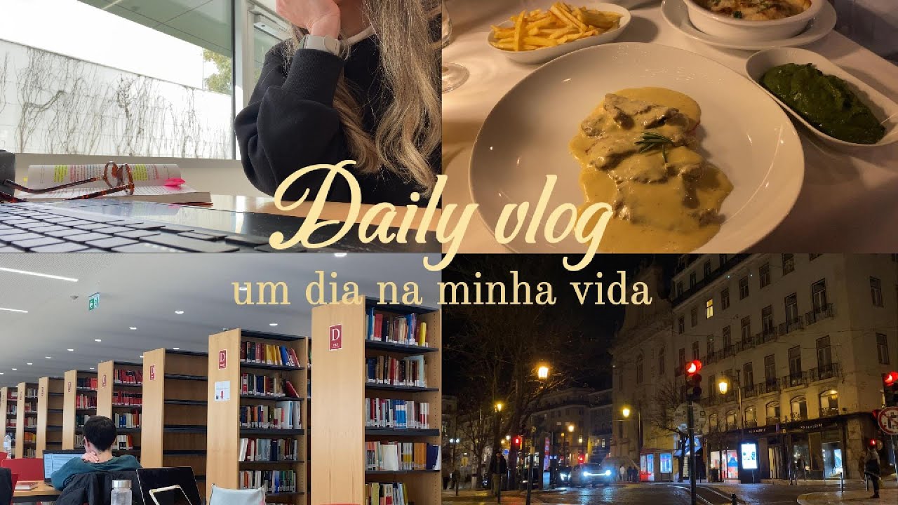 LISB Vlog - Dia de estudos para o mestrado na biblioteca, trabalho, passeio por Lisboa