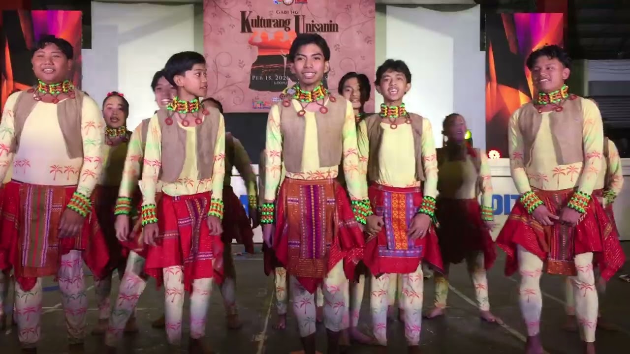 Caigdal National High School students interpreting 'Unisan, Ay Mahal Ka Namin, Mandika'