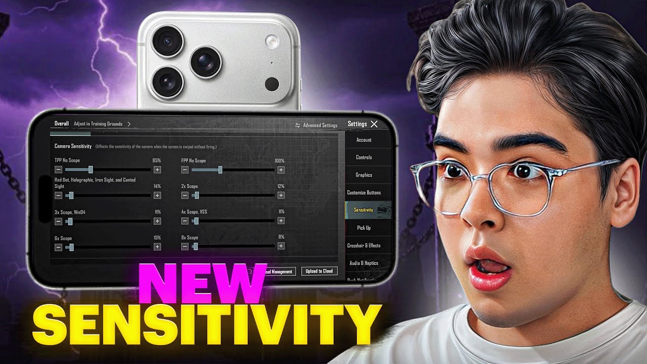 سنس جدیدم در آیفون ۱۷ پرو مکس 🔥 My New sensitivity & Settings 