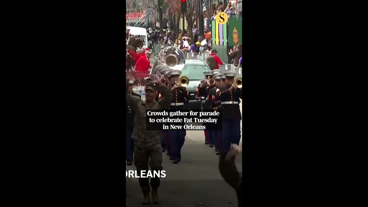 Crowds gather for parade to celebrate Fat Tuesday in New Orleans