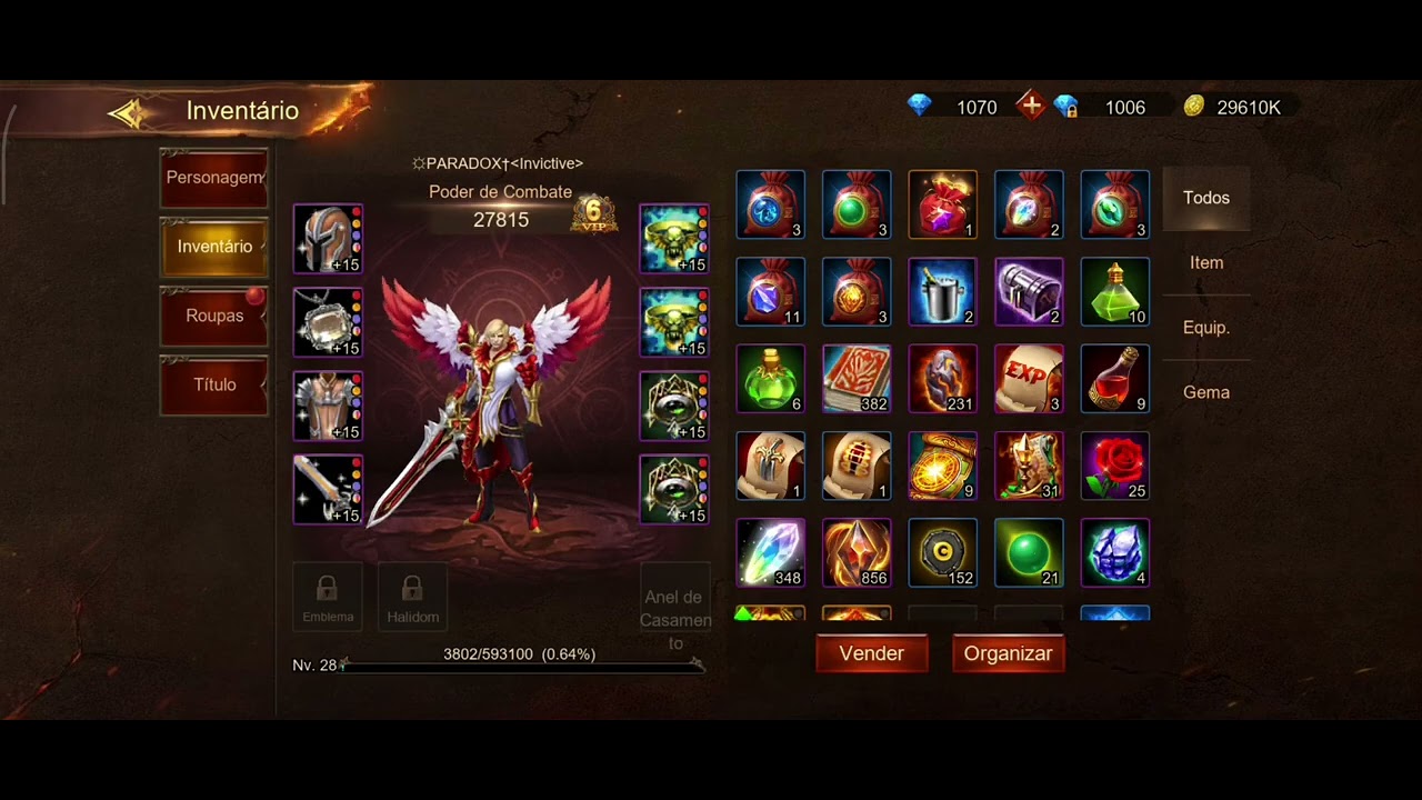 Wartune Ultra: Dando um Up no Poder Na Tranca Level 29- Serve s174