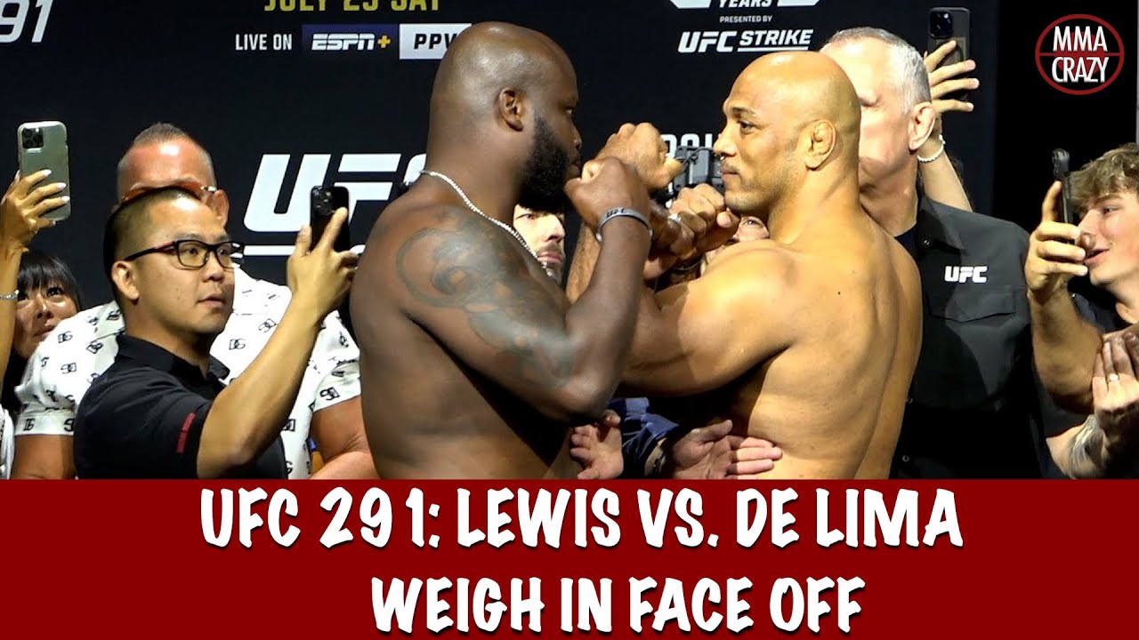 UFC 291: Derrick Lewis vs. Marcos Rogerio de Lima Weigh-in Face Off
