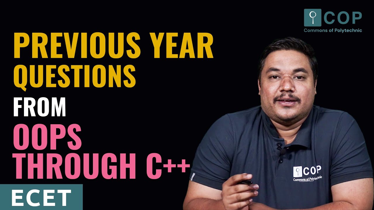 Previous Year Questions | OOPS Through C++ |TS ECET||AP ECET|