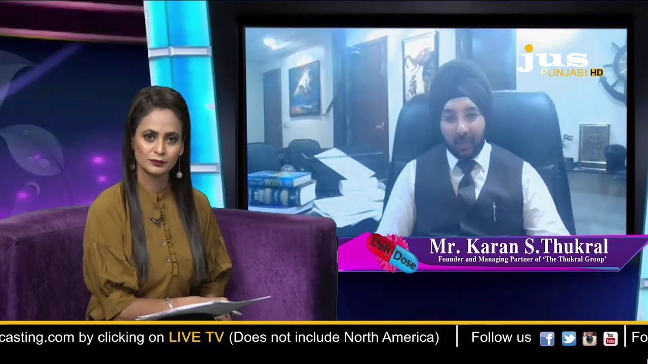 Legal advice With Karan S.Thukral||Founder & Managing Partner || The Thukral Group || Jus Punjabi