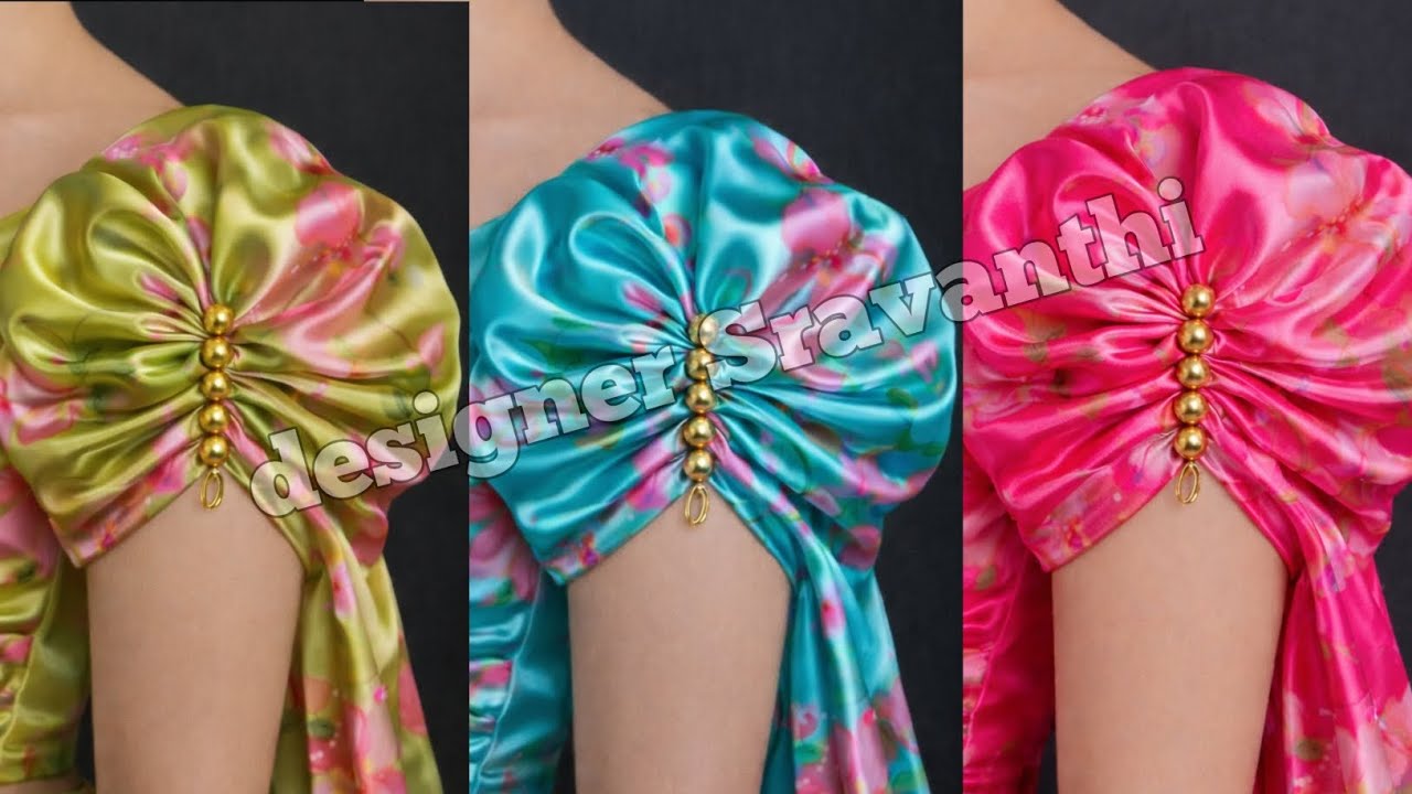 Simple Blouse Sleeve Designs | Tailoring Beginners Telugu