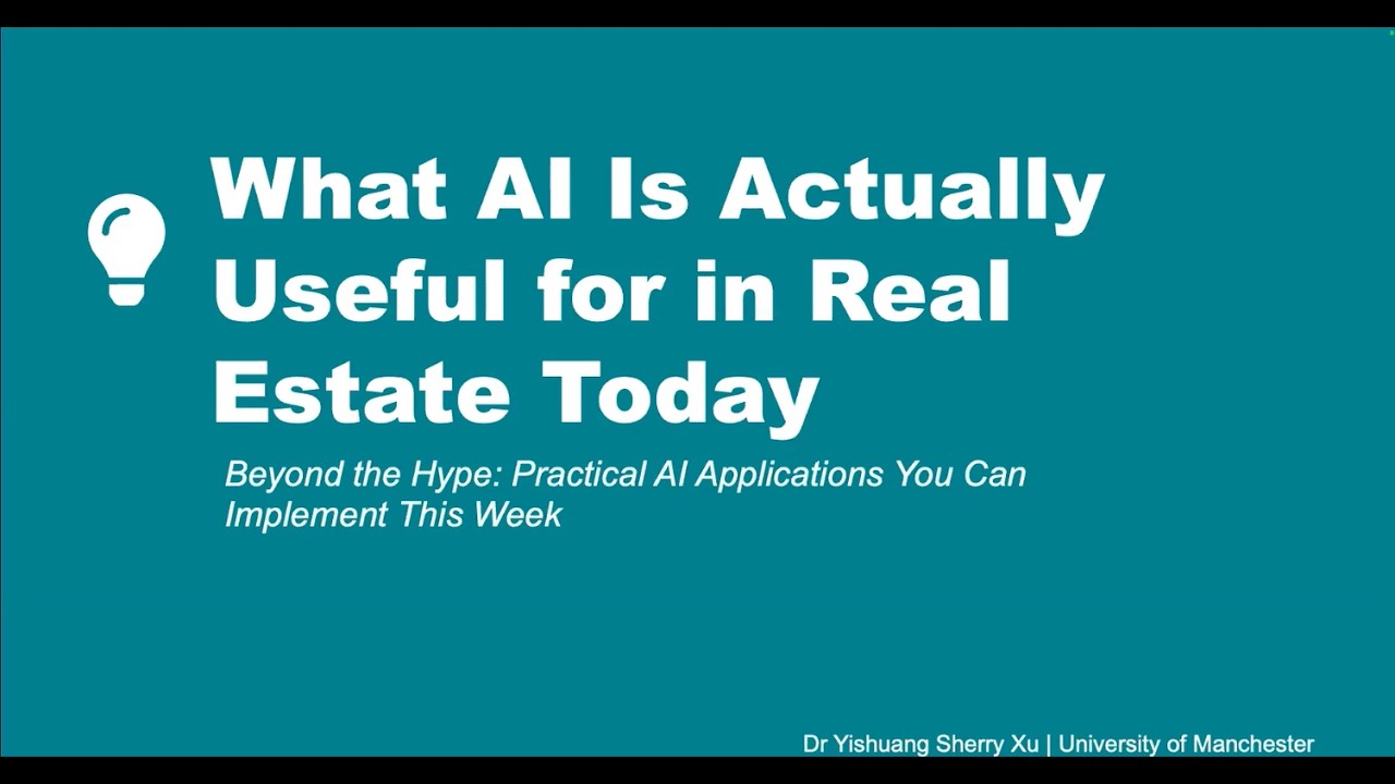What AI Is Actually Useful for in Real Estate Today