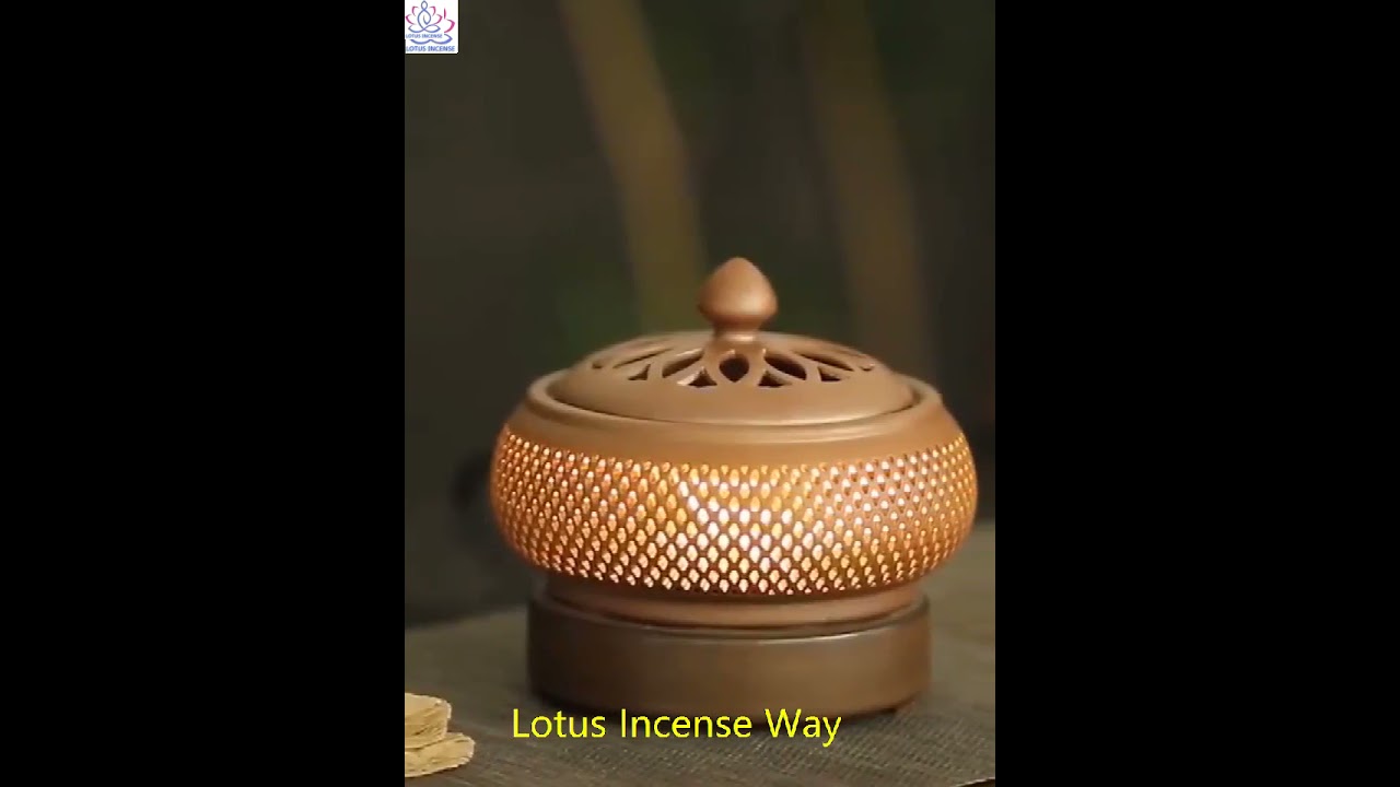 Pretty Chinese ceramics incense burner censer earthenware stove pottery burner