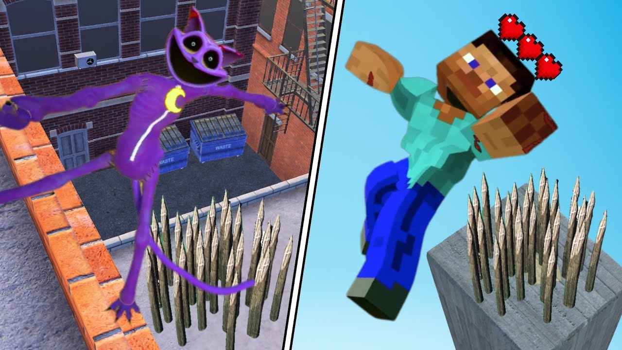 CatNap & Minecraft NPC Ragdoll Physics Compilation #40 | Overgrowth