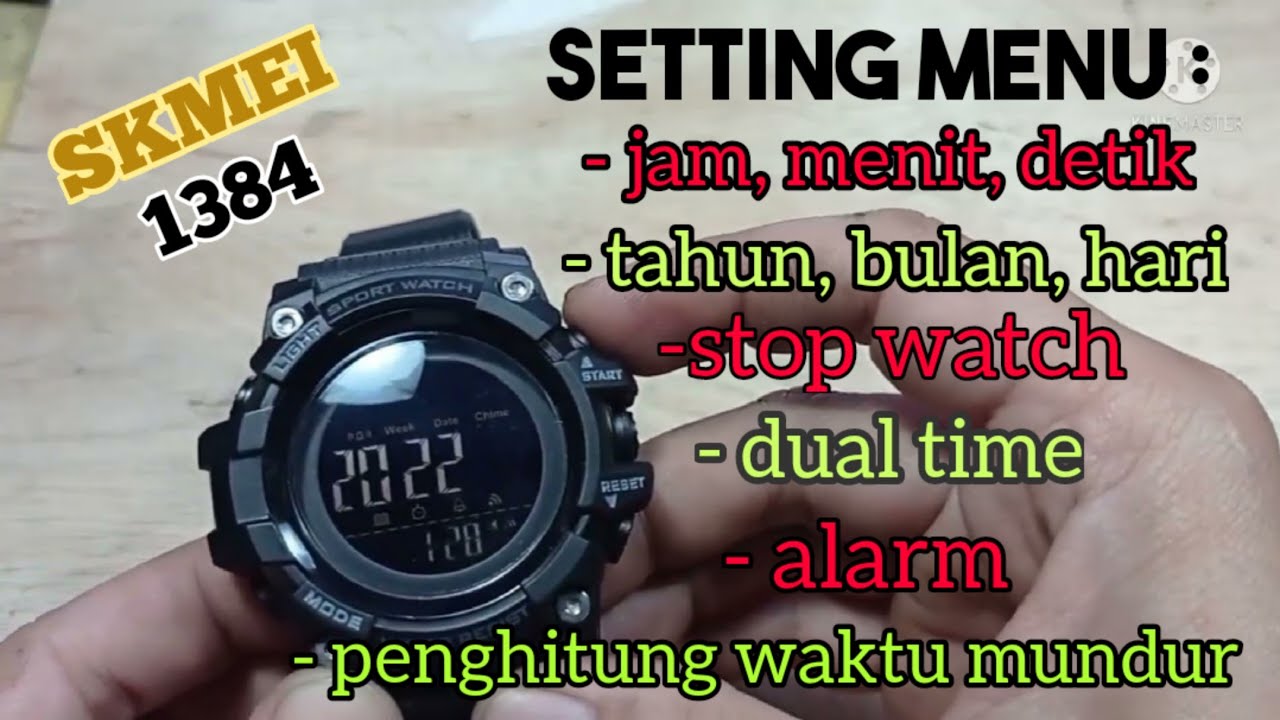 Cara Setting Jam Tangan Digital SKMEI 1384