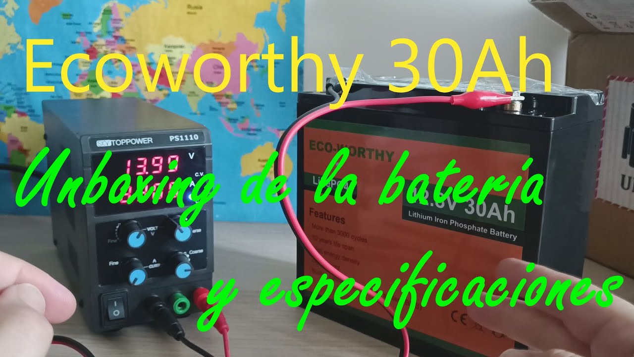ECO-WORTHY Bateria LiFePo4 30Ah Unboxing y especificaciones (ECOWORTHY 30Ah LiFePO4 Battery Specs)