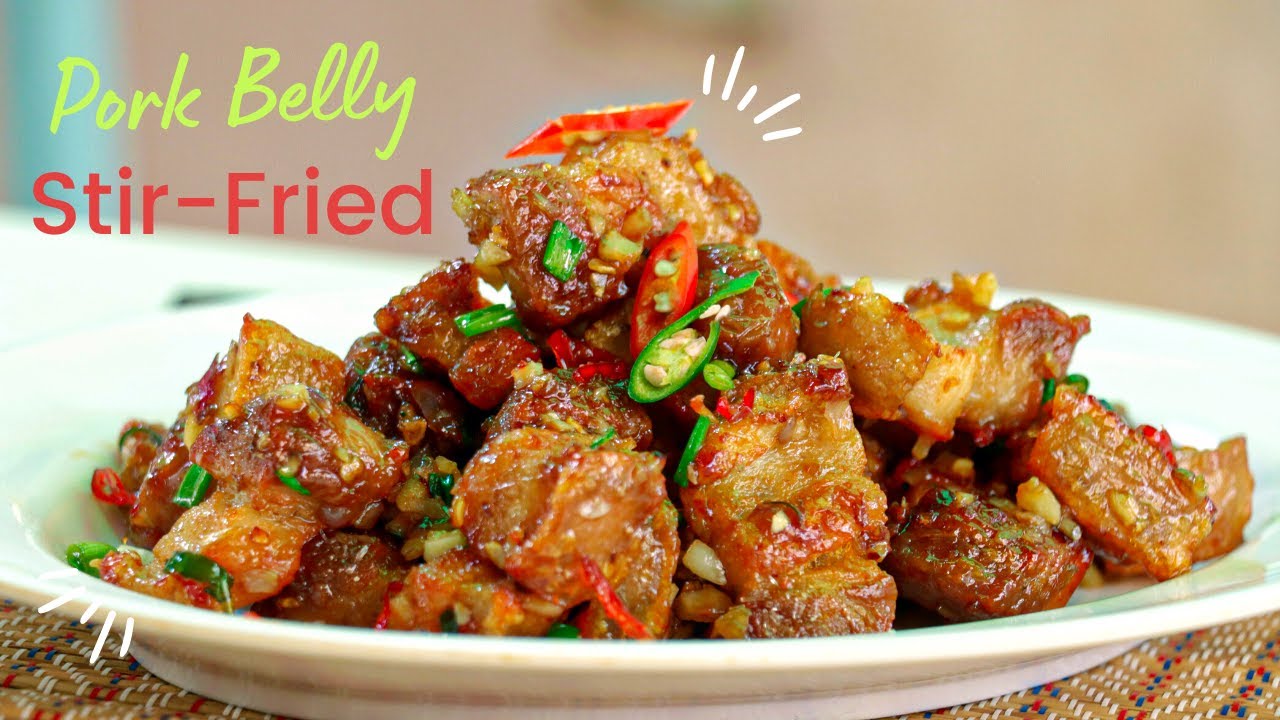 Tasty Spicy Crispy Pork Belly Easy Recipe | How to Cook Thai Pork Belly Recipe