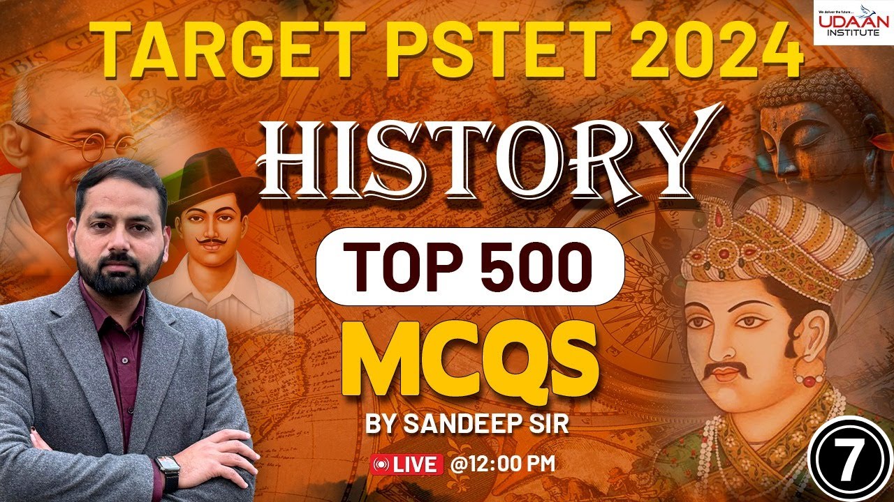Top MCQs Of History | Day-7 | For PSTET | By Sandeep Sir