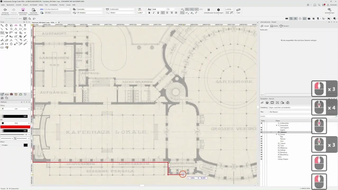 Vectorworks - Grundlagen Klassen u  Konstruktionsebenen