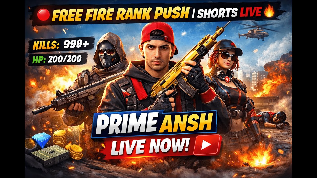 🔴 LIVE | Top 1 Grandmaster Push 🔥 | Free Fire Shorts Live #shorts #shortslive