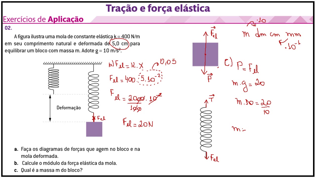 Exercícios de Tração e força elástica