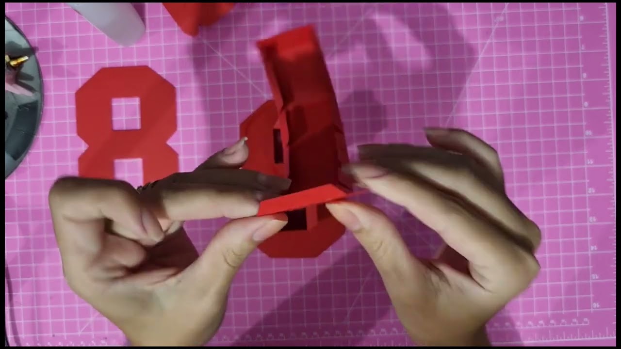 Como montar n&uacute;mero 3d - Passo a Passo para montar o N&deg; 8